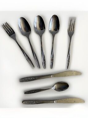 Superior Stainless Steel Radiant Rose Mixed Lot Flatware Spoon Fork Table Knife
